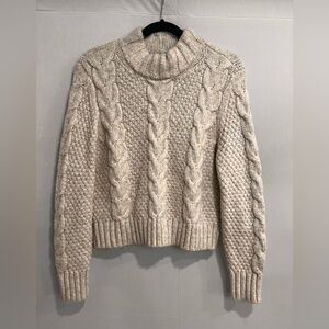 American Eagle Outfitters Cream Knit Sweater